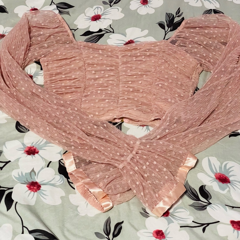 Pink crop top